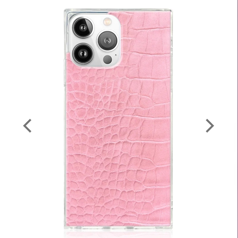 Flaunt pink croc case - iPhone 15 pro max